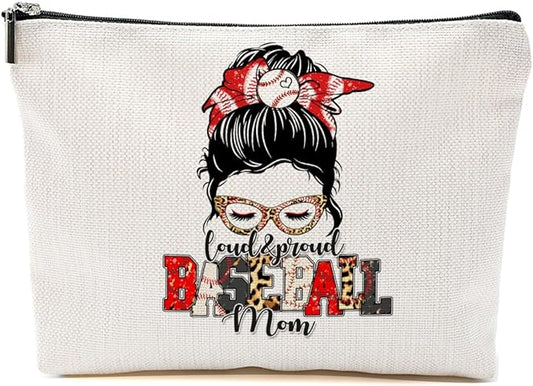 Baseball Gifts Mom Gifts, Baseball Stuff Makeup Bag, Mama Gifts for Mom Women Baseball Team Player Mam, Baseball Mom Cosmetic Bag, Baseball Coach Gifts Toiletry Bag Christmas Birthday Gifts