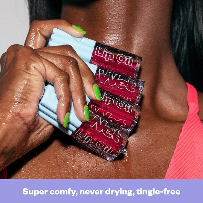 Kosas Wet Lip Oil Gloss - Hydrating Lip Plumping Treatment with Hyaluronic Acid & Peptides, Non-Sticky Finish (Fruitjuice)