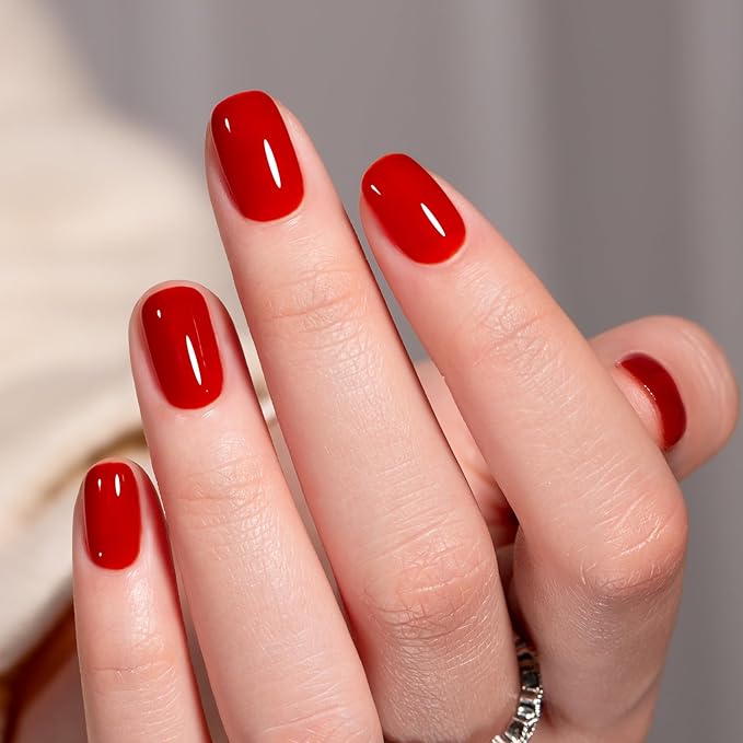 MAYCHAO 15ML Jelly Capsicum Red Gel Nail Polish 1Pc Transparent Chili Oil Red Gel Polish Soak Off UV LED Transparent Nail Polish Nail Art Starter Manicure Salon DIY at Home, 0.5 OZ