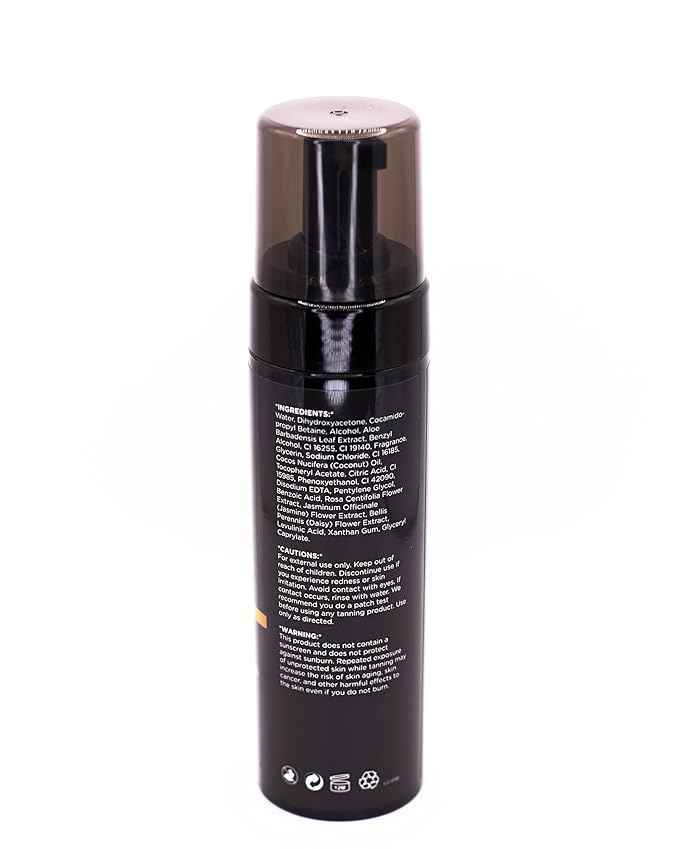 Bronzed Beauty Dark Tanning Mousse Kit – 6.7fl oz Self-Tanning Mousse with Mitt Bundle – Deep Natural Bronze Shade – Stain-Free, Even Application – Nourishing Self Tanner with Vitamin E and Aloe Vera