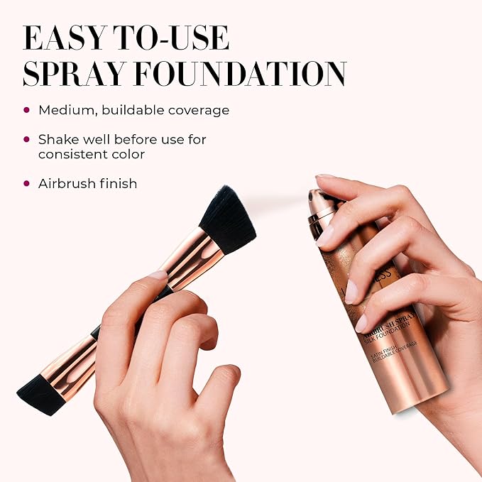 LUMINESS Silk Airbrush Spray Foundation & Buffing Brush Neutral Fair