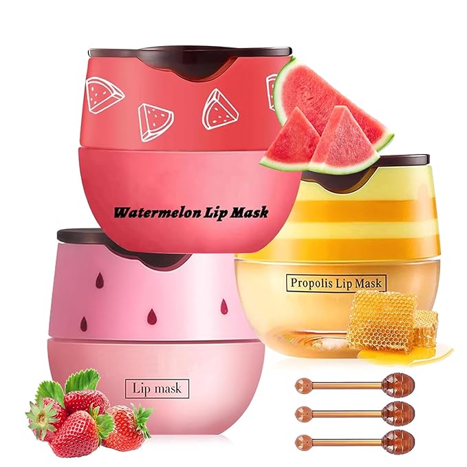 Bee Lip Balm Honey Pot, Strawberry