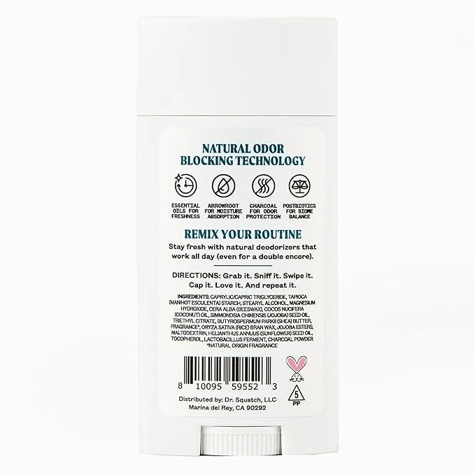 JUKEBOX Natural Deodorant for Women–Sky Blue Malibu Scent- Aluminum-Free, No Baking Soda, No Harsh Chemicals, Odor Blocking Technology, Neroli, Orange, Sea Salt-a Dr. Squatch Brand-2.65oz