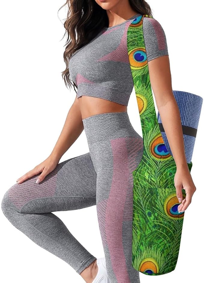 Large Yoga Mat Bag Fit Most Size for Ladies Yoga Mats Carrier Bags Multi-Functional Exercise Mat Holder Storage Bag