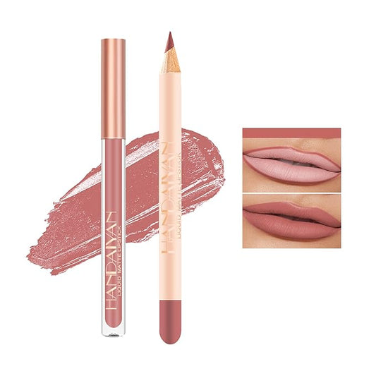 Lip Liner and Liquid Matte Lipstick Set, 12 Longwear