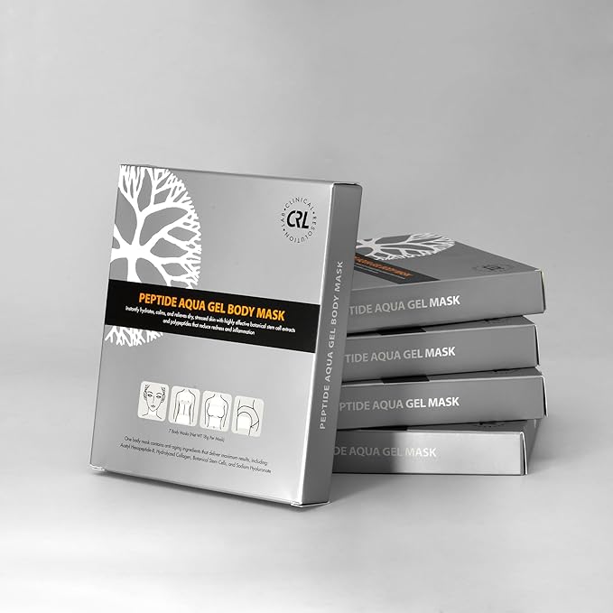 Clinical Resolution Peptide Aqua Gel Mask Instant Hydration, Soothing & Cooling, Helps Comfort Skin After Professional Treatments, Reduces Visible Redness and Sensitivity, (5 Boxes, 5 per Box)