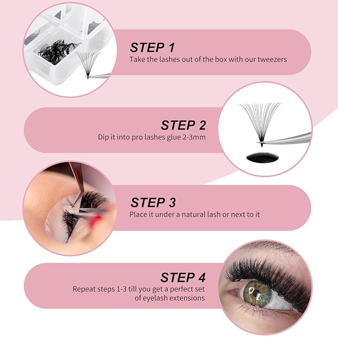 FADLASH Premade Fans Eyelash Extensions 600pcs 14D 20D 25D 30D Volume Lash Extensions D Curl Eyelash Extension Premade Fans Pointy Base Pre Made Fans Lash Extension (20D-0.07D-11-18mm)