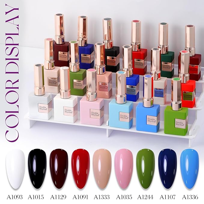 Double Rhythm 15ML Neon Purple Gel Polish Pure Sheer Same Color Same Bottle Soak Off Gel Polish Art Manicure Salon DIY at Home for Women (Purple Lavender-A1313)