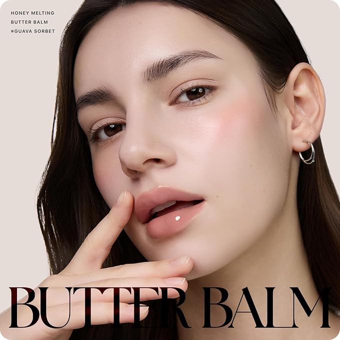 Nature Republic Honey Melting Lip Butter Balm – Moisturizing Tinted Balm with Peptides, for Sheer & Glossy, Smooth & Soft Lips (GUAVA SORBET)