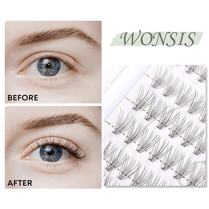Individual Lashes, Lash Clusters, 240 Pcs 10D Individual Lash Extensions, Natural Soft Lightweight Reusable, Thickness 0.07mm C Curl False Eyelashes 10/11/12/13/14mm (10D 10-14mm)