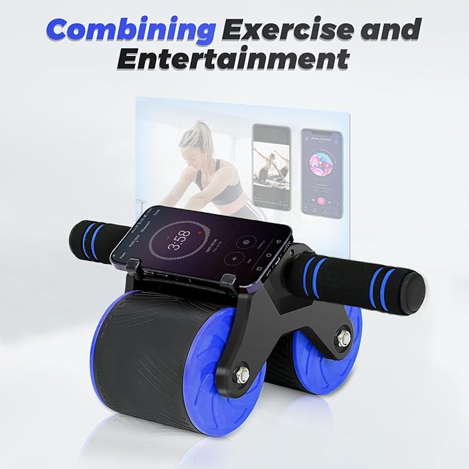 Automatic Rebound Abdominal Wheel Workout,2 Wheels