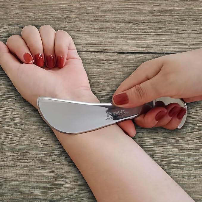 BYYDDIY 5 in1 Stainless Steel Gua Sha Muscle Scraper Tools Kit, Scraping Massage Tool,Massage Scraper Tools for Physical Therapy (L-SBCD2)
