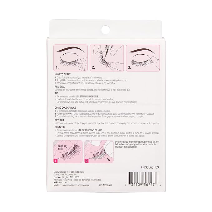 KISS So Wispy, False Eyelashes, 'Style #01', 14mm, Includes 5 Pairs Of Lashes, Easy to Apply, Reusable Lash Clusters