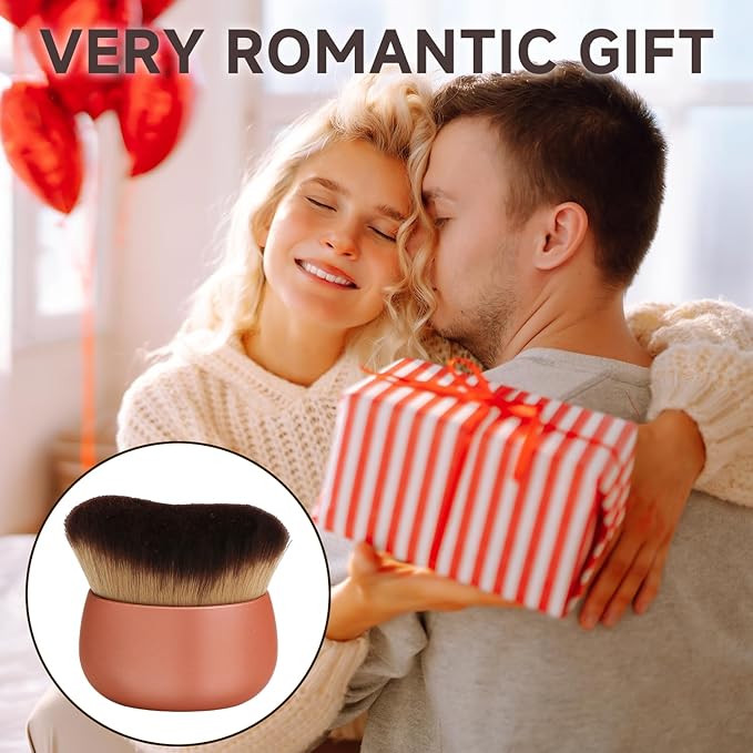 Makeup Blend & Blur Extra Large Body Brush for Self Tanner,Leg Makeup & Bronzer Self Tan Applicator, Powder, Foundation, Blusher, Bronzer，Massager for Face Gift box (Beige)