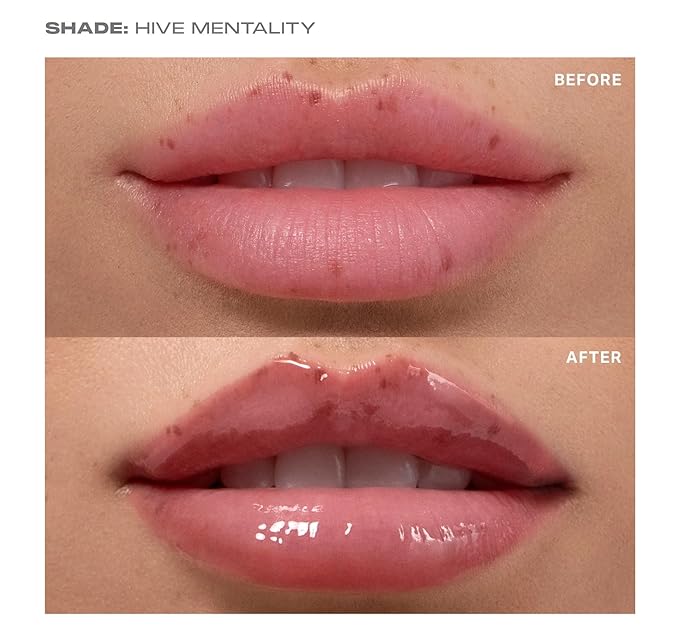 Morphe Hot Honeys Volumizing Lip Oil Plumper - Hydrating Lip Gloss for Women with Manuka Honey + Chili Extract - Makeup for Tingling Volume & Glossy Sheer Tint - Heat Swarm (0.15 fl oz)