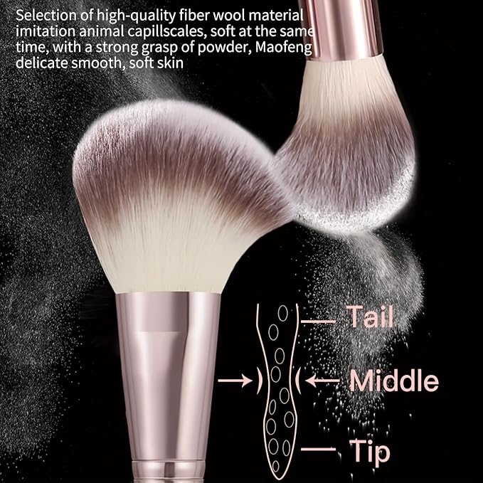 HGHDBT 42Pcs Brown Makeup Brushes Set Professional Makeup Kit Multi-functional Makeup Tool Set with Facial Makeup Accessories, Foundation Makeup Brush Kit Eye and Face Make up Brushes & Tools