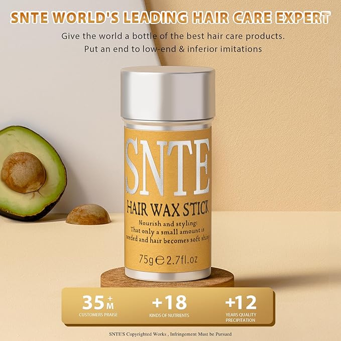 Samnyte Hair Wax Stick, Gel Tamer for Flyaways, Nourishing Slick Stick Pomade for Women & Kids, Slick Back & Styling Cream, Hair Styling Accessories for Teen Girls Gifts, 2.7 Fl Oz | Nourishing, for Women & Kids, Gel Tamer, for Flyaways, Bun Maker, 2.7...