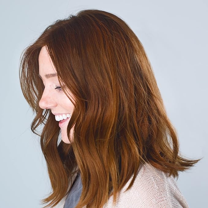 eSalon Permanent Hair Color & Hair Dye Kit - Medium Brown Copper Golden - Professional-Grade Personal Colorist for All Hair Types, Up To 100% Gray Coverage - Ammonia-Free