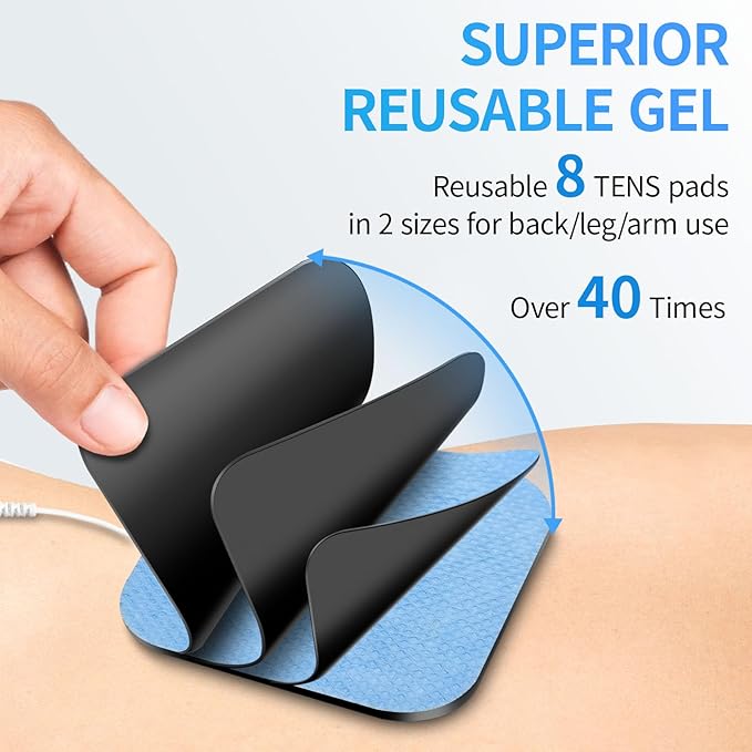 TENS Unit Muscle Stimulator, 3-in-1 28 Modes TENS EMS Massage Machine, Dual Channel with 8 Electrodes and Storage Bag, Portable Pain Relief Machine for Back, Neck, and Muscle Recovery