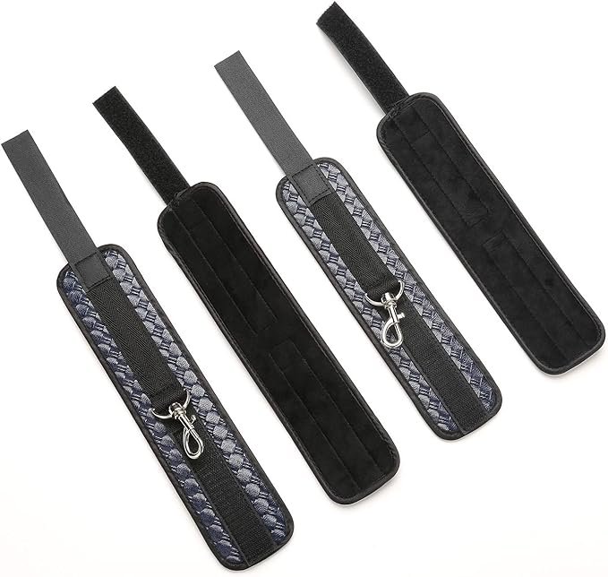 Black Portable Exercise Spreader Bar with 4pcs PU