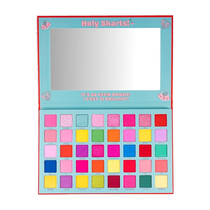 KimChiChic Beauty Holy Sharts Eyeshadow Palette - Bright Colors, Blendable, Long Lasting, Cruelty Free, Multicolor, It’s So Effin Bright 40 Color
