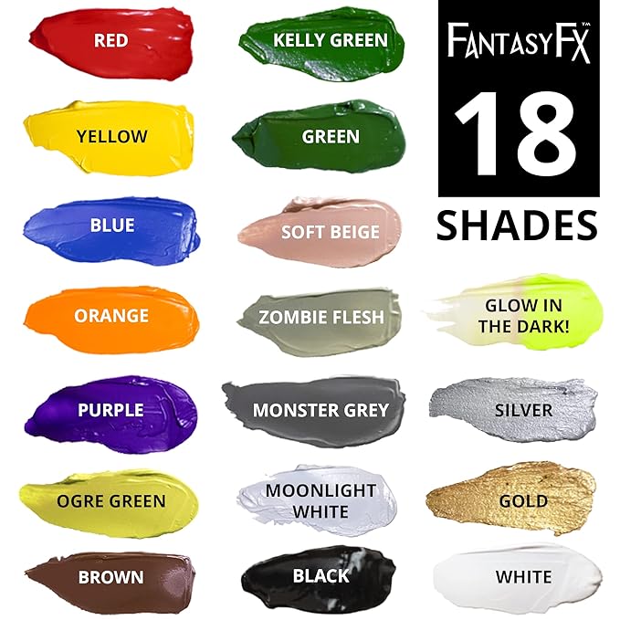 Mehron Makeup Fantasy FX Cream Makeup | Water Based | Halloween | Red Face & Body Paint For Adults 1 fl oz (30ml) (RED)