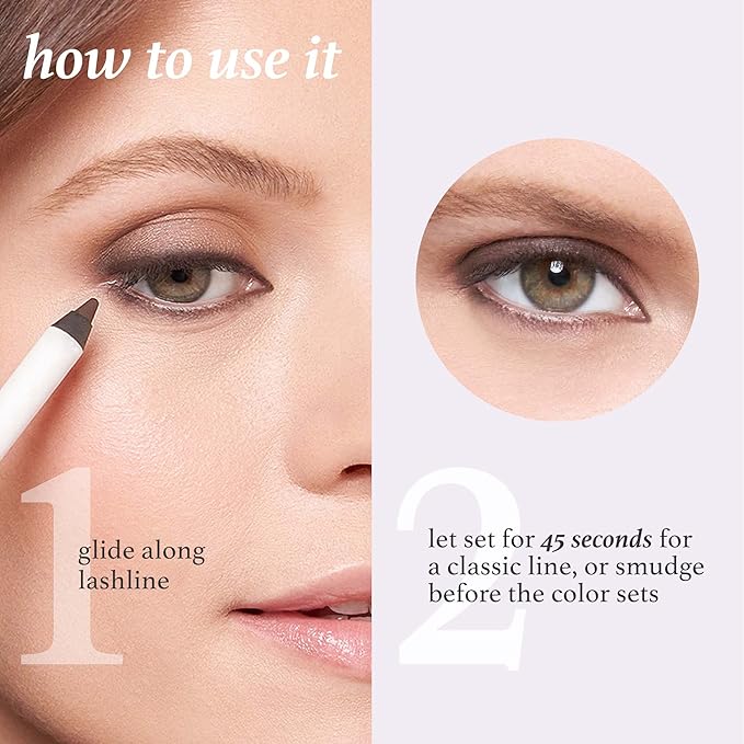 Julep Eyeshadow 101 Crème-to-Powder Eyeshadow Stick Duo + When Pencil Met Gel Sharpenable Multi-Use Longwear Eyeliner Pencil, 3pc Set - Meadow Shimmer, Blackest Black and Pearl Shimmer