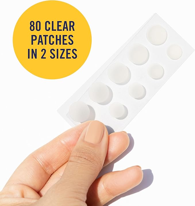 PanOxyl PM Overnight Spot Patches, Clear Hydrocolloid Blemish Dots, Hydrocolloid Patches, Help Manage Blemishes, Helps Avoid Scarring by Preventing Picking, Vegan, Latex-Free, Fragrance-Free, 80ct