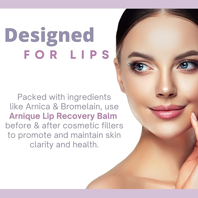 Arnique Arnica Lip Balm – Lip Filler Aftercare Balm with Arnica Montana and Bromelain, Soothing Topical Masque for Lip Flip, Injections, and Cosmetic Treatments