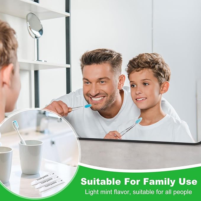 Travel Toothpaste Bulk, 10g/0.35oz White Disposable Toothpaste Suitable for Hotels, Camping, Guests, Homeless People, and Charitable Organizations (100-PACK)