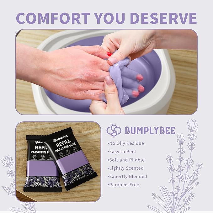 Paraffin Wax for Hand and Feet Refill,10 Packs Lavender Paraffin Wax machine for Hand and Feet Refill, Skin Moisturizing, Non-Greasy, Easy-Peeling