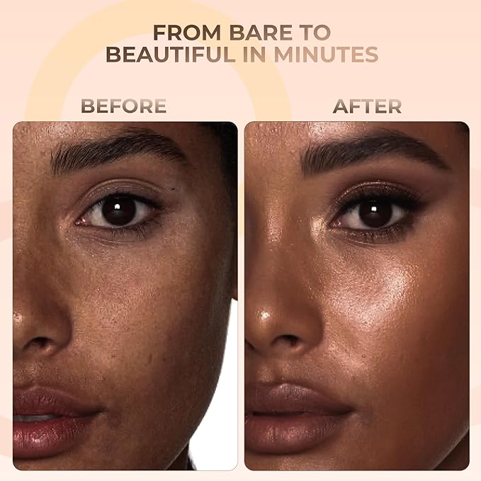 ULTIMATE KIT (EBONY) Full Size Mineral Makeup Set Matte Foundation Kit Bare Face Sheer Powder Cover