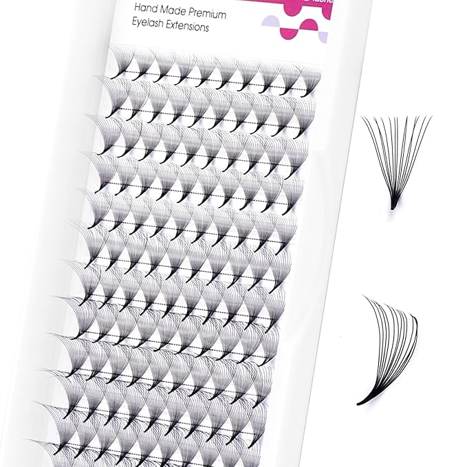Premade Fans Eyelash Extensions 0.07D Curl Individual Lashes 14D Premade Easy Fan Lashes Soft Lash Extensions 8-14mm for Professional Salon Use(0.07D-8-14mm)