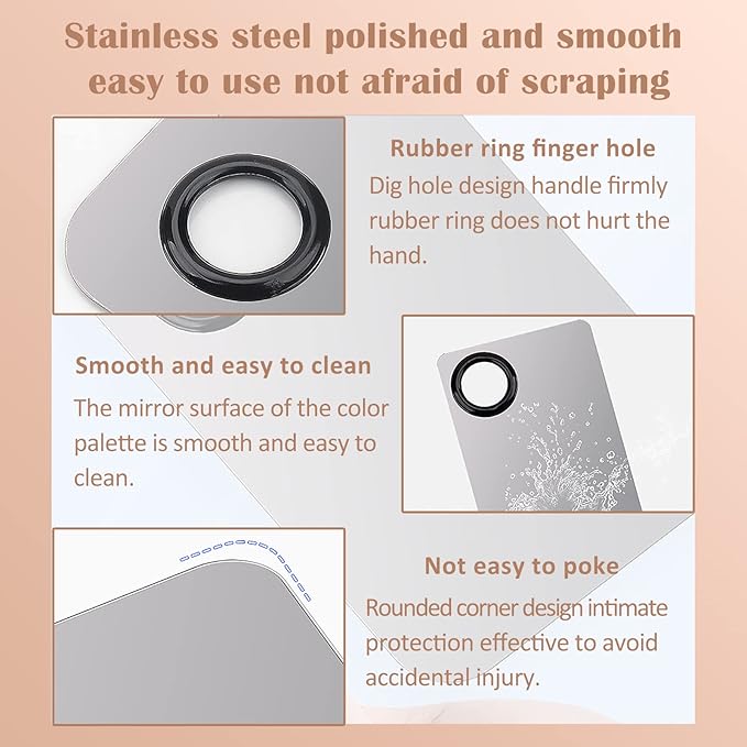 DAGEDA Stainless Steel Makeup Spatula Set, Makeup Mixing