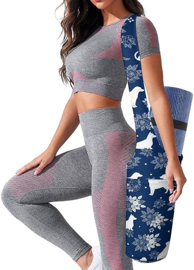 Stylish Yoga Mat Bag for Women Exercise Mat Holder with Shoulder Strap Yoga Mats Totes Sports Storage Bag