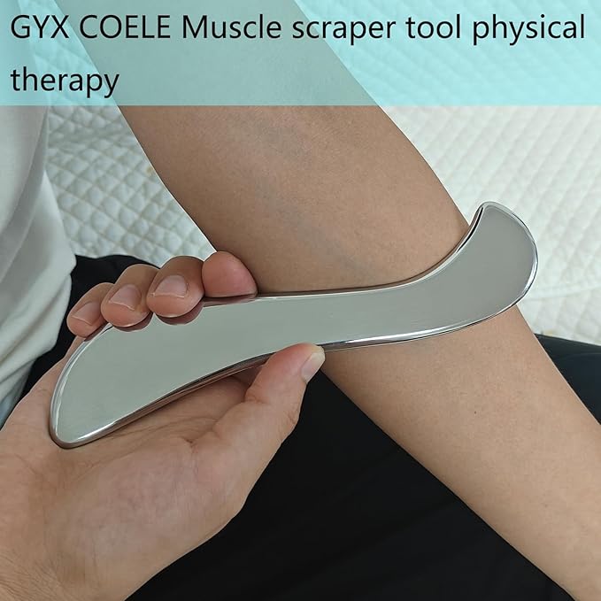 Stainless Steel Muscle Scraper Tool Set, Professional Soft Tissue Massage Tool, Scraping Tool Physical Therapy Gua Sha Kit(4pcs)