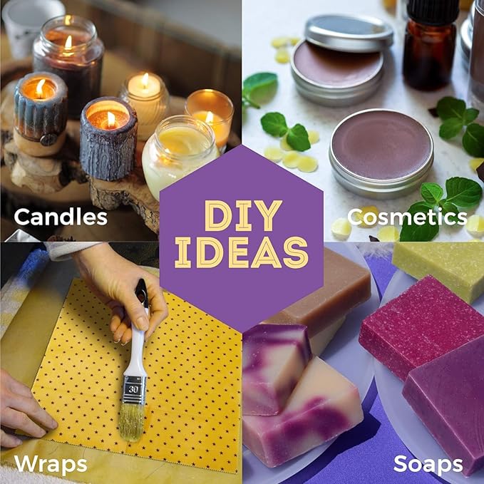 HUNNYBEE Beeswax Pellets 3LB, 100% Pure lbs)