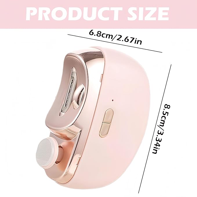 Electric Nail Clipper, 3 in1 Automatic Electric Nail Clipper with Polishing for Fingers and Toes, Toenail Clippers with 2 Adjustable Speeds for Senior Adults (Purple)