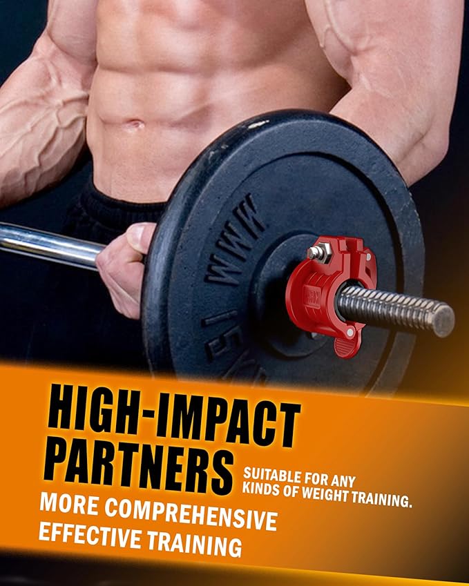 Barbell Clamps 1 Inch or 2inch - 2 0.98-1.18inch)