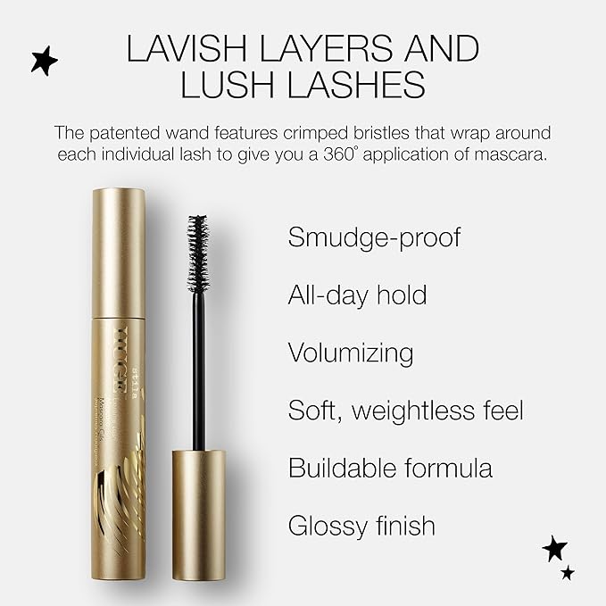 stila HUGE Extreme Lash Mascara, Intense Black | Volume, Full Length, Curl, Lift, No Clump, Crunch or Smudge | Lightweight, Long-Lasting Buildable Eye Makeup Formula | 0.44 Fl. Oz.