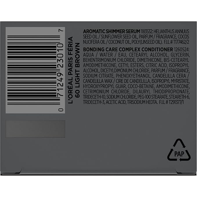 L'Oreal Paris Feria Multi-Faceted Shimmering Permanent Hair Color, 60 Crystal Brown (Light Brown), Pack of 1 Hair Dye Kit