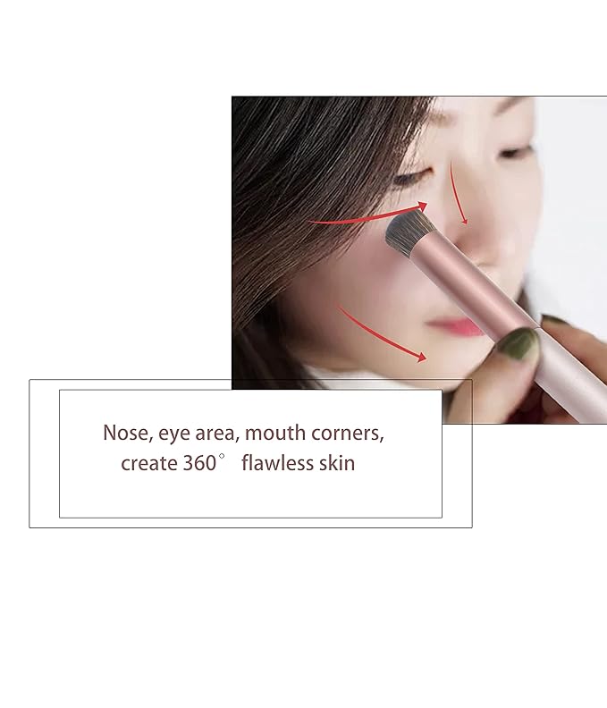 Foundation Brush, Concealer Brush, Kabuki Makeup Brush, Face Contour Makeup Brush, Can Be Used To Wipe Foundation, Makeup, Blush, Highlighter, Eye Shadow