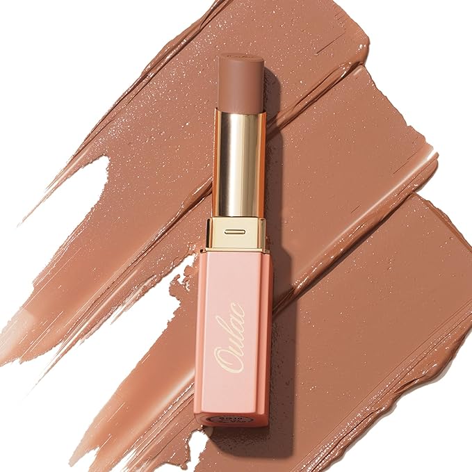 Oulac Color Rich Satin Lipstick - Light Brown Full Coverage Lip Color, Creamy Silky-Smooth, Moisturizing, Satin Matte Finish, Infused With Shea Butter, Vegan & Clean Beauty, 4g, SG10 Bailey