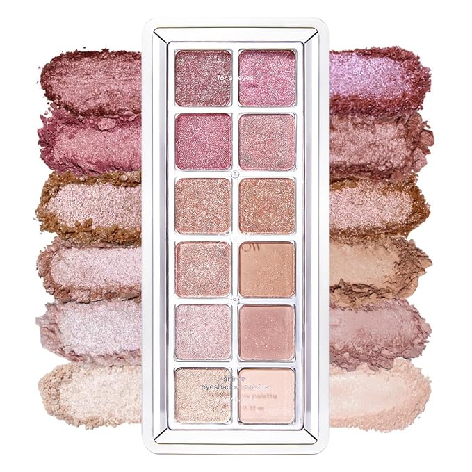 glow anime eyeshadow palette #fullmoon | 12‑color high‑pigment multi‑finish palette | wearable timeless sparkly essentials | blendable matte, shimmer, metallic | smooth long‑wear formula | 0.33 oz