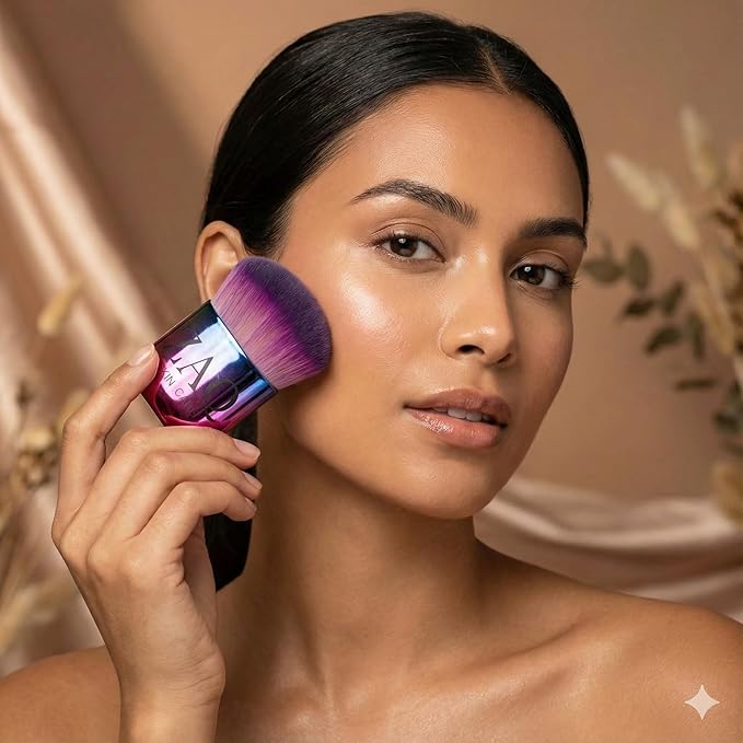 ZAQ UltraBlend Kabuki Brush: Seamless Liquid Foundation and Powder Blending