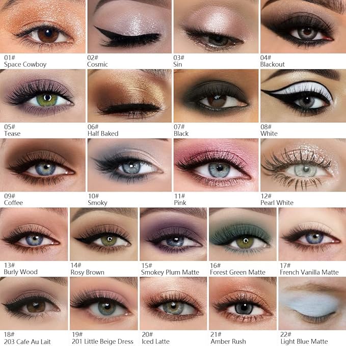 Kaely Pressed Single Eyeshadow Makeup, Cocoa Brown Matte Highly Pigmented Monochrome Eye Shadow Palette, Waterproof Neutral Powder Mini Eyeshadow, sombras para ojos, Lightweight Blendable, 18
