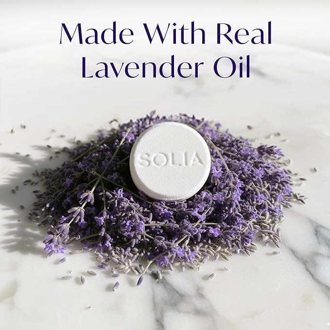 Solia Lavender Shower Steamers Aromatherapy 7-Pack - Patent-Pending Calm Shower Steamers Lavender Bombs, Relaxing Steam Tablets, Selfcare Gifts for Women, Relaxing Bath Gifts