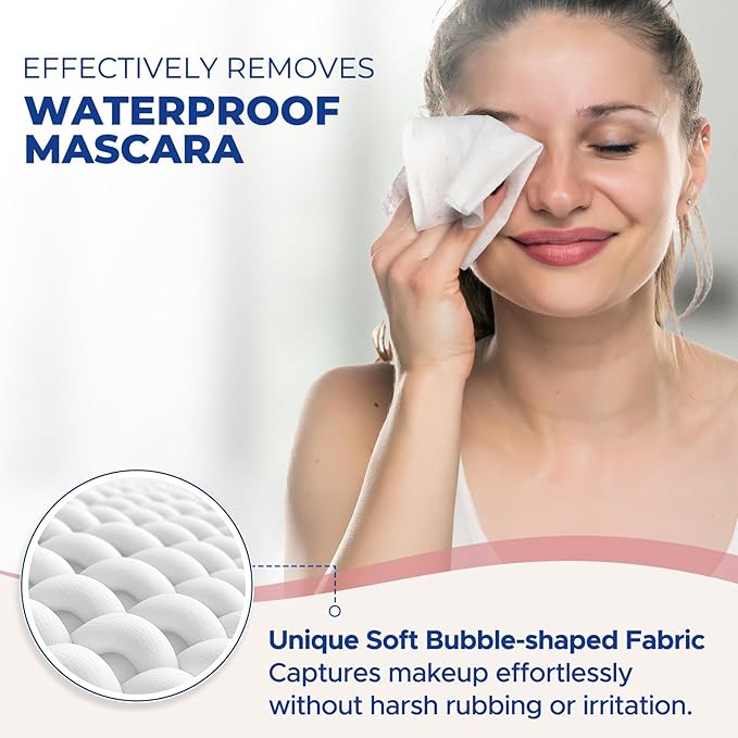 Dr. Fischer Makeup Remover Wipes - Sensitive Skin Formula, Individually Sealed, No Rinse, Eyes and Face Safe