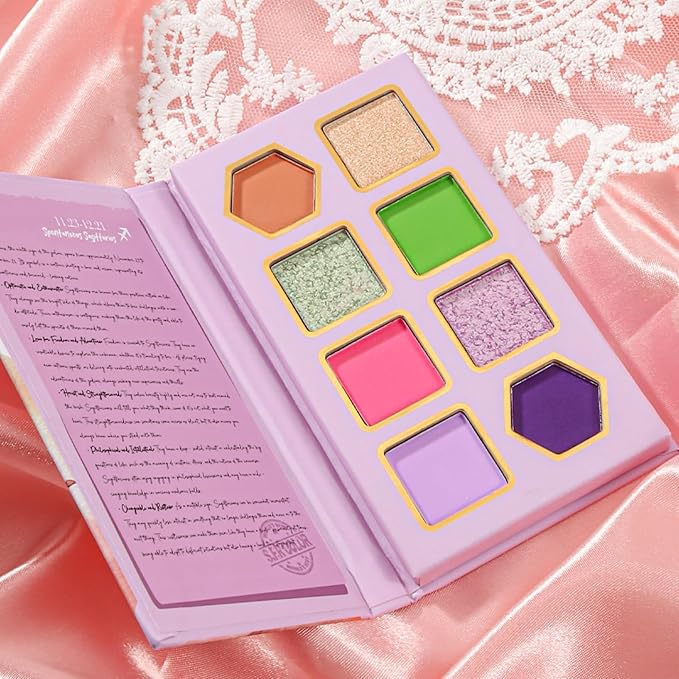 12-Color Zodiac Eyeshadow Palette, Matte Metallic Shimmer Pressed Pigments, Highly Pigmented Makeup Palette for Professional & Daily Eye Makeup (8290 Sagittarius)
