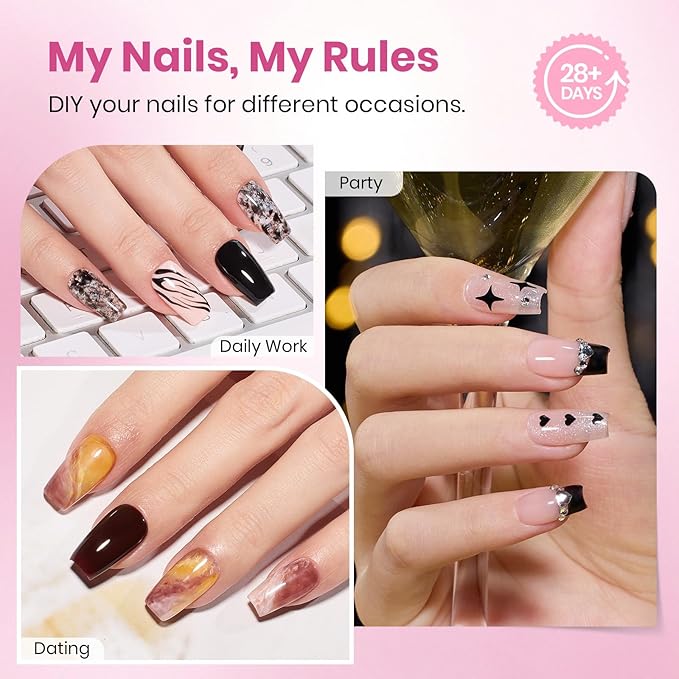 Beetles Gel Nail Tips Flat-X - Coffin Short, 160pcs 16 Sizes, Pre-Etched Half Matte Full Cover Soft Acrylic False Nail Tips Clear Press on Easy DIY Extension Salon for Flat & Natural Nail Beds